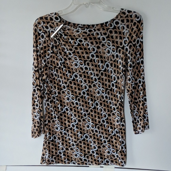 Dana Buchman three quarter length sleeve top - Picture 4 of 10